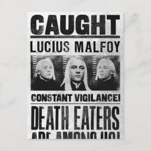 Carte Postale Poster Recherché Lucius Malfoy