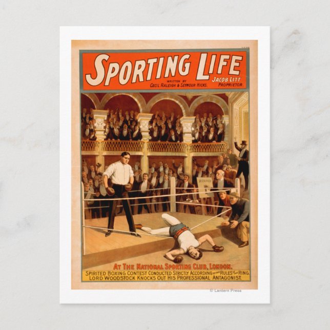 Carte Postale Poster "Sporting Life" Boxe Théâtre (Devant)