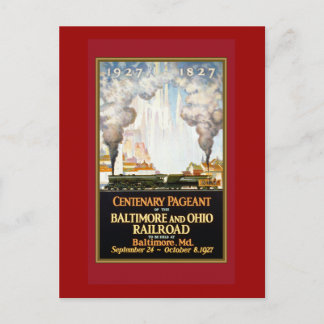 Carte Postale Poster sur les voyages en train vintage