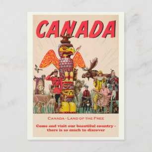 Carte Postale Poster touristique vintage Canada Travel