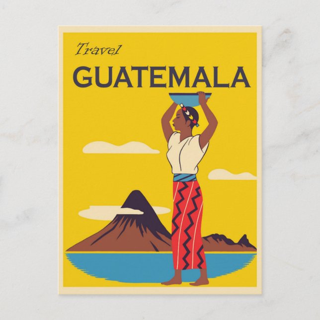 Carte Postale Poster touristique vintage Guatemala (Devant)