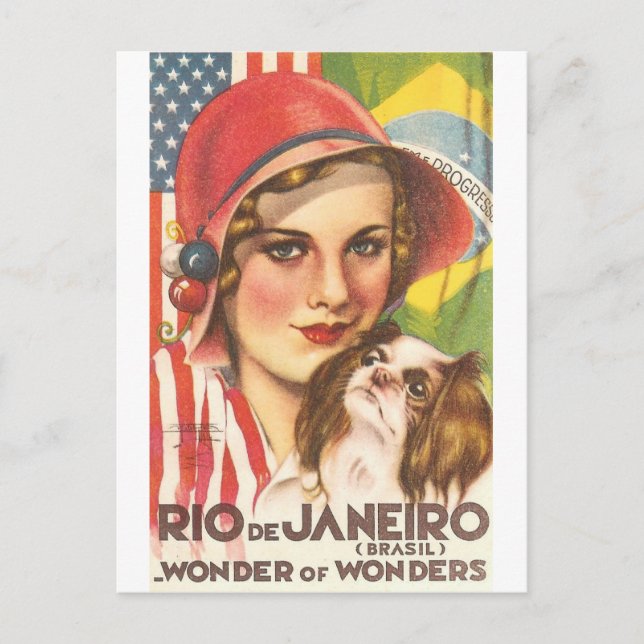 Carte Postale Poster touristique vintage Rio de Janeiro (Devant)