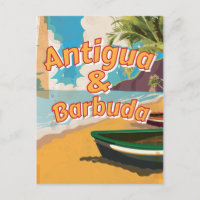 Poster vacances Vintages Antigua-et-Barbuda