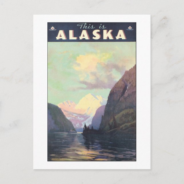 Carte Postale Poster vintage Alaska (Devant)