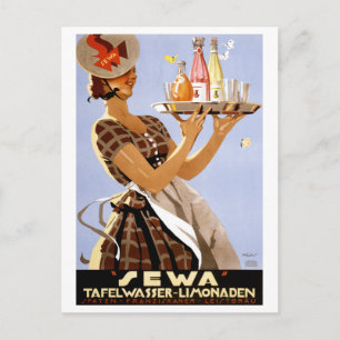 Carte Postale Poster vintage allemand Sewa restauré
