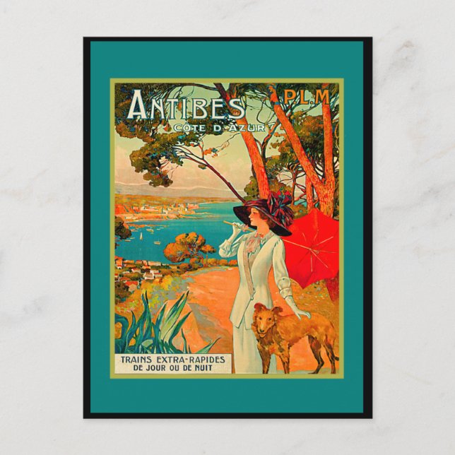 Carte Postale Poster vintage Antibes France (Devant)