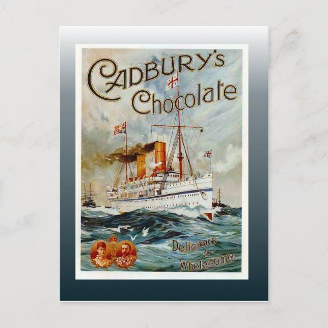 Carte Postale poster vintage au chocolat, chocolat Cadbury's (Devant)