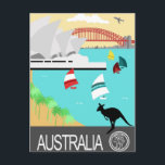 Carte Postale Poster vintage australien<br><div class="desc">Illustration super cool et rétro vintage.</div>