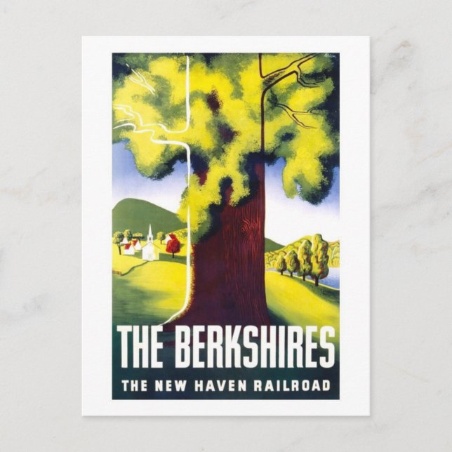 Carte Postale Poster vintage Berkshires Travel (Devant)