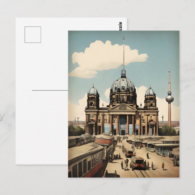 Carte Postale Poster vintage de Berlin (Devant / Derrière)