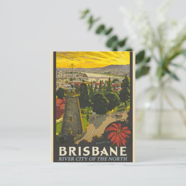 Carte Postale Poster vintage de Brisbane (Debout devant)