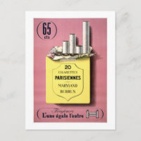 Poster vintage de cigarettes français restauré