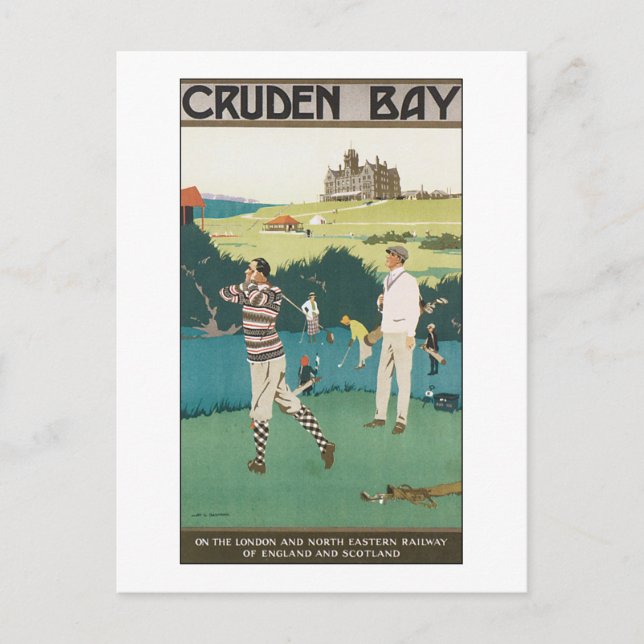 Carte Postale Poster vintage de Cruden Bay (Devant)