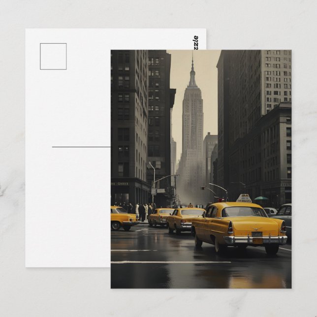 Carte Postale Poster vintage de New York (Devant / Derrière)
