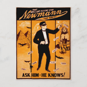 Carte Postale Poster vintage de Newman Psychic