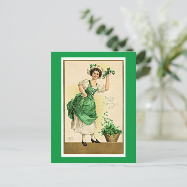Carte Postale Poster vintage de St. Patrick (Debout devant)