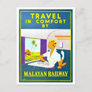 Carte Postale Poster vintage de voyage en Malaisie