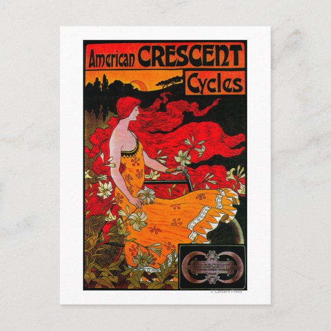 Carte Postale Poster Vintage du Croissant AméricainEurope (Devant)