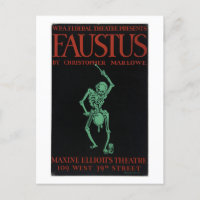 Poster vintage du docteur Faustus de Marlowe