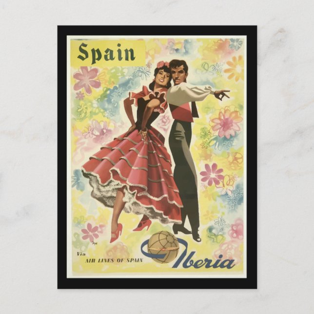 Carte Postale Poster vintage Espagne Travel, (Devant)