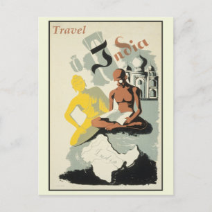 Carte Postale Poster vintage India Travel