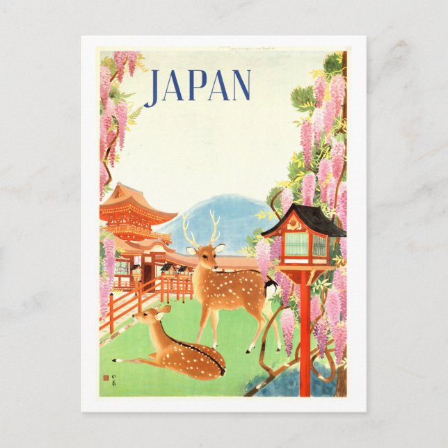 Carte Postale Poster vintage Japon Travel (Devant)