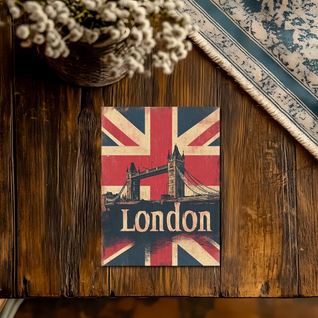 Carte Postale Poster vintage Londres Travel (Créateur téléchargé)