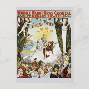 Carte Postale Poster vintage Mardi Gras