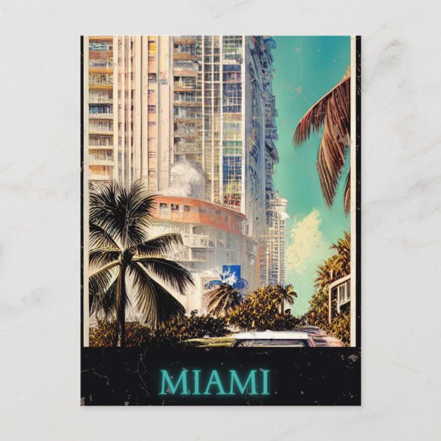Carte Postale Poster vintage Miami Par CallisC (Devant)