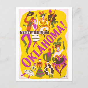 Carte Postale Poster vintage Oklahoma Rodgers + Hammerstein Show