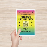 Carte Postale Poster vintage Ombre Concert avec photo personnali<br><div class="desc">Créez votre propre carte postale personnalisée dans le style d'une affiche de concert vintage. Annoncez votre propre performance musicale à venir, lancez un rocking party et plus encore. Tout le texte est prêt pour votre touche personnalisée. Le lettrage noir audacieux est placé contre un arrière - plan à tonalité magenta,...</div>