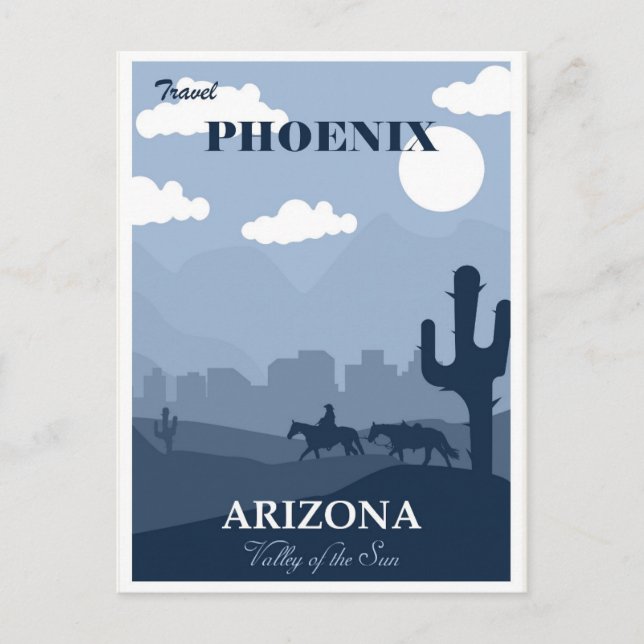 Carte Postale Poster vintage Phoenix Arizona Travel (Devant)