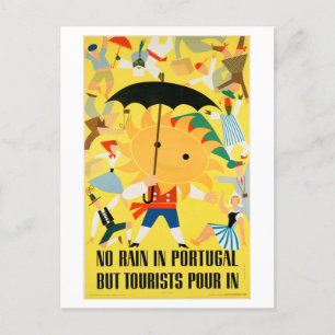 Carte Postale Poster vintage Portugal Sunshine Travel