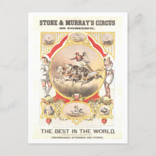 Carte Postale Poster vintage pour Stone & Murray Circus