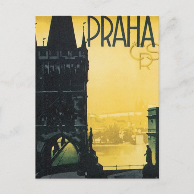 Carte Postale Poster vintage Praha (Devant)