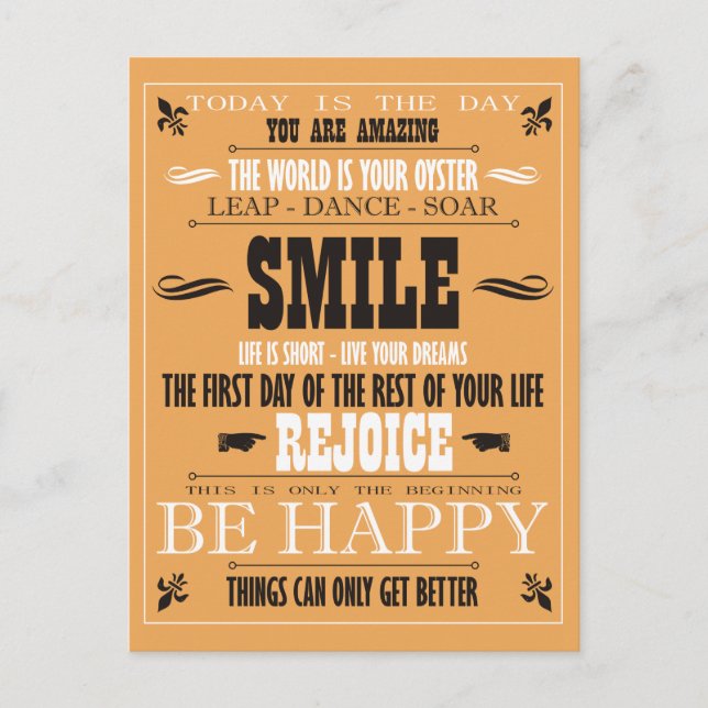 Carte Postale Poster vintage Smile (Devant)