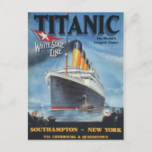 Carte Postale Poster vintage titanique original 1912