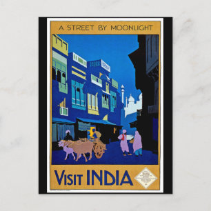 Carte Postale Poster vintage, Visit India,