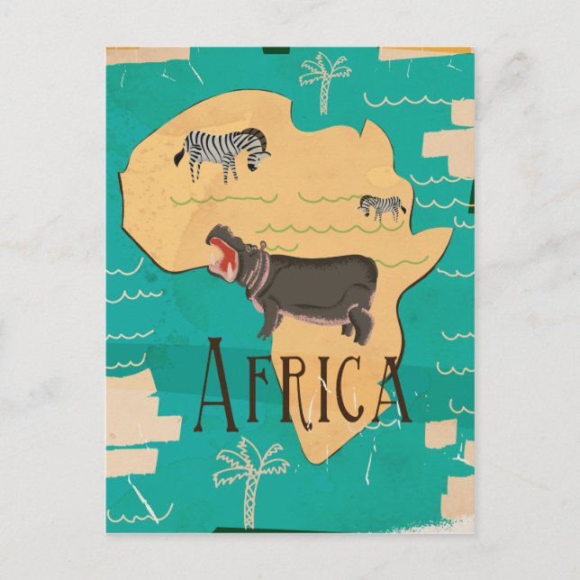 Carte Postale Poster Vintage voyage Afrique (Devant)