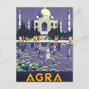Carte Postale Poster Vintage voyage Agra
