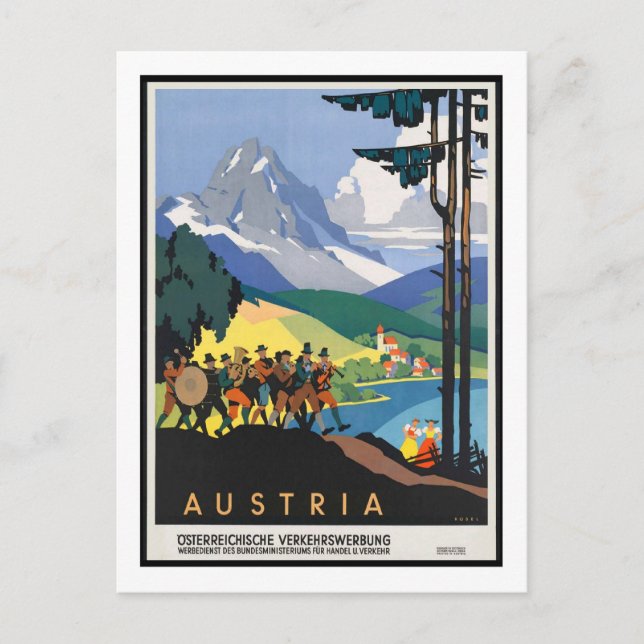 Carte Postale Poster Vintage voyage, Autriche (Devant)