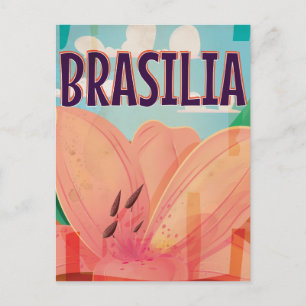 Carte Postale Poster Vintage voyage Brasilia