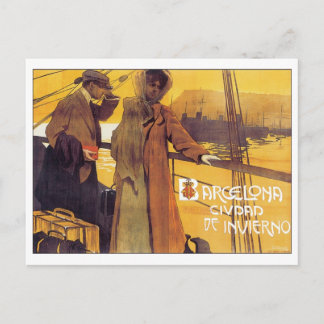 Carte Postale Poster Vintage voyage de Barcelone