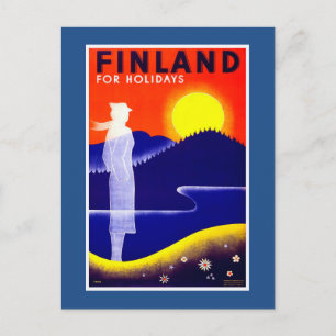 Carte Postale Poster Vintage voyage de Finlande