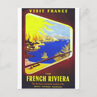 Carte Postale Poster Vintage voyage de la Côte d'Azur