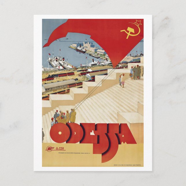 Carte Postale Poster Vintage voyage de l'URSS d'Odessa (Devant)