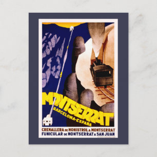 Carte Postale Poster Vintage voyage de Montserrat, Espagne