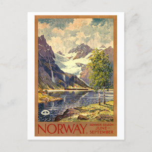 Carte Postale Poster Vintage voyage de Norvège