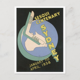 Carte Postale Poster Vintage voyage de Sydney, Centenaire de Ses