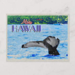 Carte Postale Poster Vintage voyage de Tail Hawaii